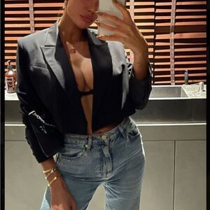 Black crop  blazer